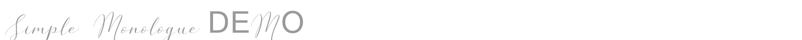 Simple Monologue font preview